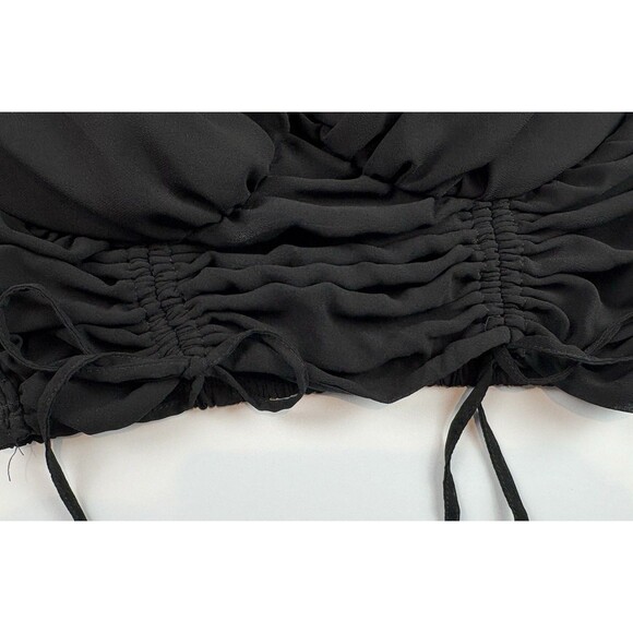 Women's Babydoll Y2K Grunge Fairy whimsigoth Black Corset Top By Love True MED - Picture 3 of 5